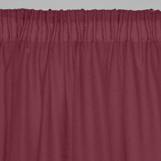 Lino Home Перде с Плик с Писалка Line 402 Бордо 145x295см