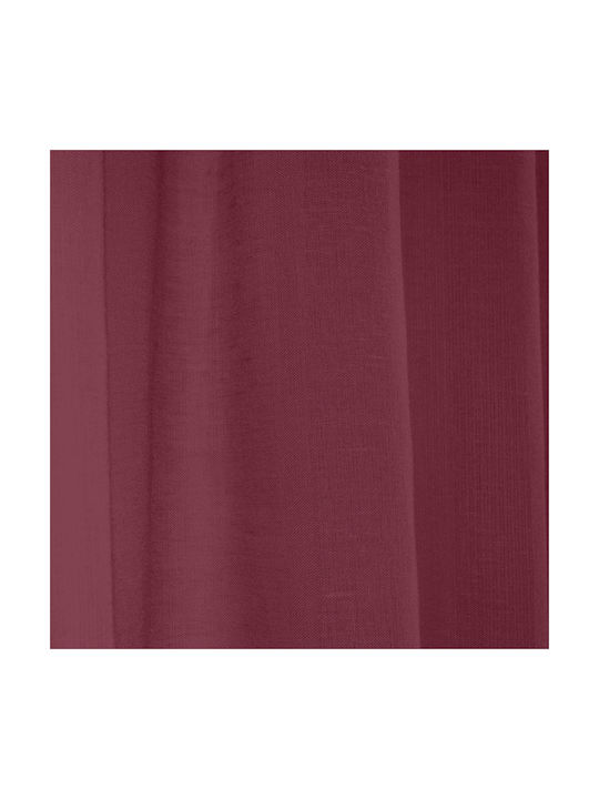 Lino Home Curtain with Pencil Pleat Line 402 Wine 145x295cm