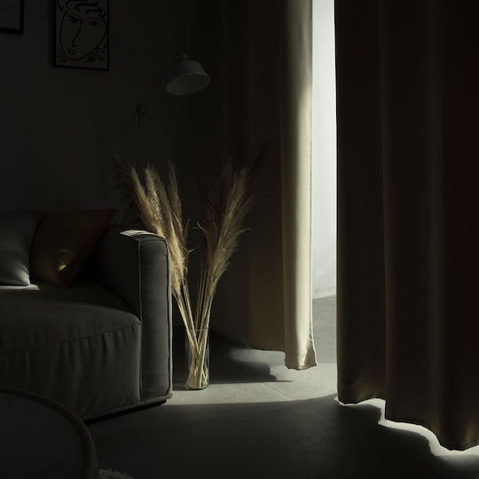 Beauty Home Κουρτίνα Συσκότισης με Τρουκς Μπέζ 140x270εκ.