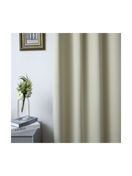 Beauty Home Κουρτίνα Συσκότισης με Τρουκς Μπέζ 140x270εκ.