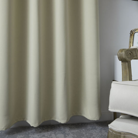 Beauty Home Κουρτίνα Συσκότισης με Τρουκς Μπέζ 140x270εκ.