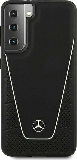 Mercedes-Benz Dynamic Leather Back Cover Piele Negru (Galaxy S21 5G)