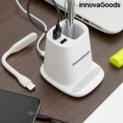 InnovaGoods Kabelloses Ladegerät (Qi Pad) Weißs (V0103210)