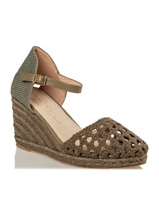 Envie Shoes Platforme dama în stil espadrile Maro