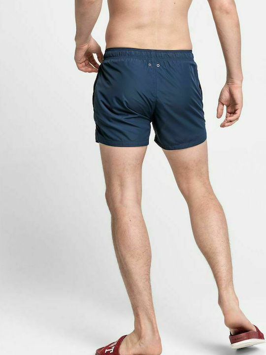 Gant Men's Swimwear Shorts Navy Blue with Patterns