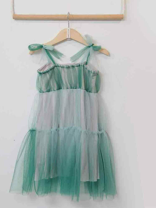 Two In A Castle Children's Dress Tulle Green