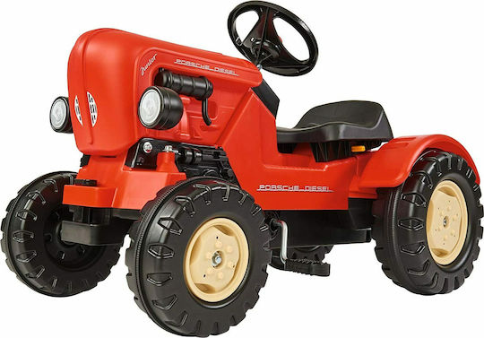 Big Porsche Diesel Junior Pedal Tractor Ride On for 3+ Months Red