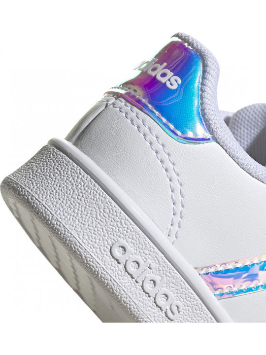 Grand Court I Kids Sneakers with Hook & Loop Closure Cloud White / Dash Grey