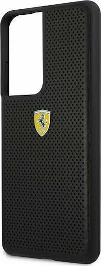 Ferrari On Track Perforated Back Cover Πλαστικό Μαύρο (Galaxy S21 Ultra 5G)