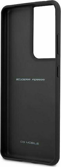 Ferrari On Track Perforated Back Cover Πλαστικό Μαύρο (Galaxy S21 Ultra 5G)