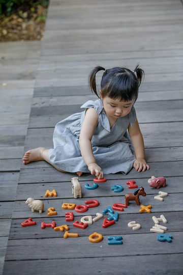 Plan Toys Βρεφικό Παιχνίδι Αλφαβήτα Με Κεφαλαία (Αγγλικά) από Ξύλο για 24+ Μηνών