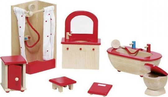Goki Furniture for Flexible Puppets Bathroom Έπιπλα για Κουκλόσπιτο