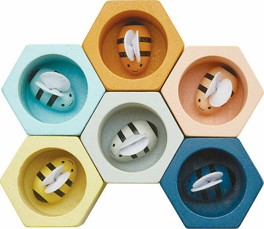Plan Toys Παιχνίδι Στοίβαξης Παιχνίδι Κυψέλες από Ξύλο για 10+ Μηνών