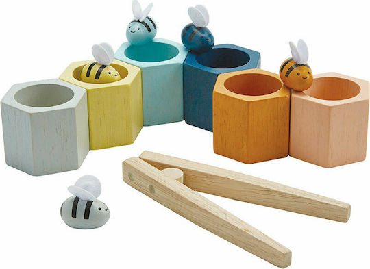 Plan Toys Παιχνίδι Στοίβαξης Παιχνίδι Κυψέλες από Ξύλο για 10+ Μηνών