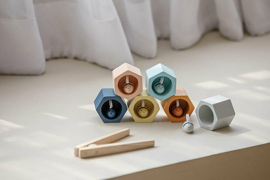 Plan Toys Παιχνίδι Στοίβαξης Παιχνίδι Κυψέλες από Ξύλο για 10+ Μηνών