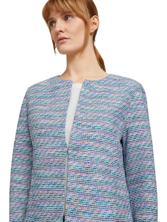 Tom Tailor Short Women's Tweed Waisted Blazer