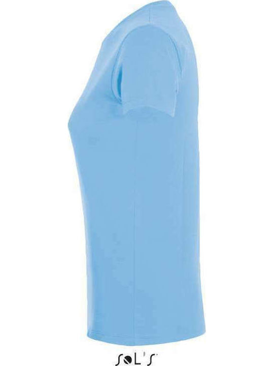 Sol's Regent Women's Short Sleeve Promotional T-Shirt Sky Blue