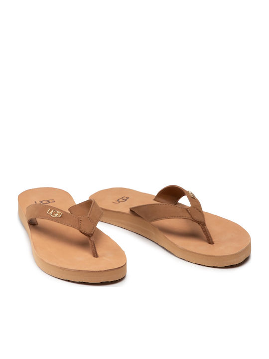 Tawney Leather Women's Flat Sandals in Brown Color