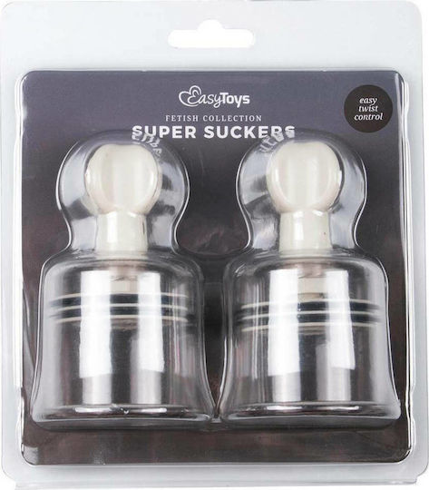 Easytoys Nipple & Clit Suckers Αναρροφητής Θηλών Διάφανος 2τμχ