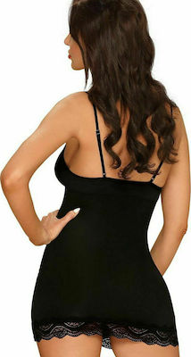 Obsessive Diyosa Chemise & Thong Black