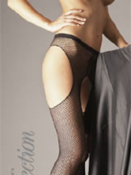 Cottelli Collection Fishnet Open Tights Sexy Καλσόν Μαύρο