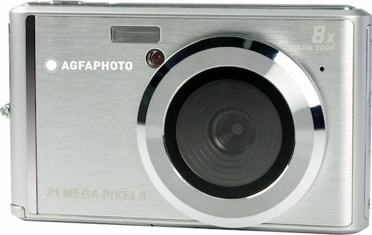 AgfaPhoto DC5200 Kompaktkamera 21MP Optischer Zoom 8x Silber