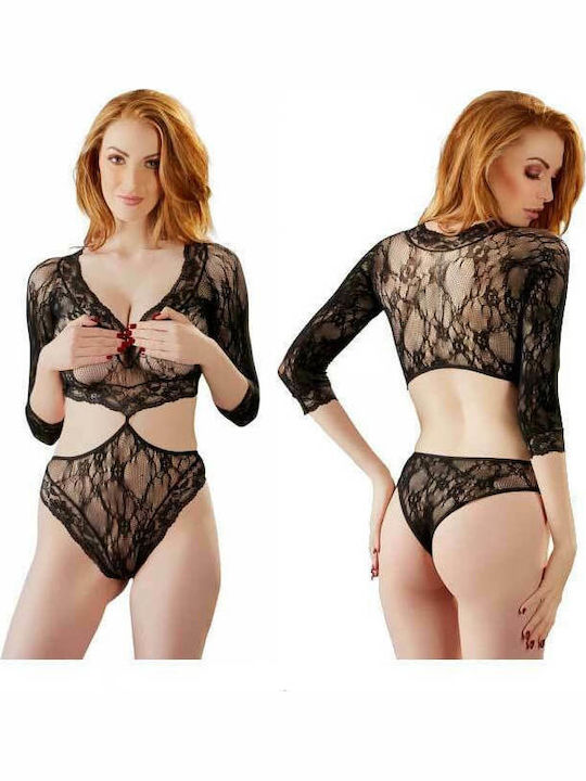 Mandy Mystery Body Lace Sexy Κορμάκι με Δαντέλα Μαύρο