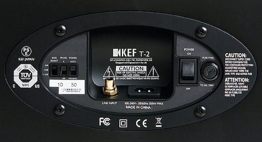 Kef T2 Αυτοενισχυόμενο Subwoofer με Ηχείο 10" 250W Μαύρο