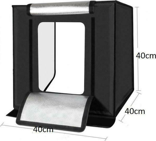 E-Reise Photo Box Photo Studio Box with LED Φωτιζόμενο με Πολλαπλά Backround 40x40x40cm