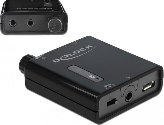 DeLock Portable Stereo 64056 Φορητός Ψηφιακός Ενισχυτής Ακουστικών 2 Καναλιών με USB και Jack 3.5mm