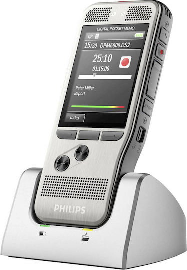 Philips Voice Recorder DPM6000 DPM6000/02 με Eσωτερική Μνήμη 4GB