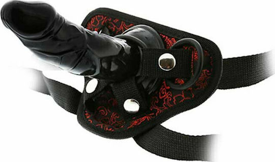Dream Toys Blaze Deluxe Strap On Dildo Harness με Dildo 13cm σε Μαύρο Χρώμα