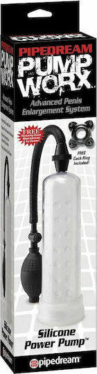 Pipedream Pump Worx Silicone Power Pump Pompa Penis Transparent