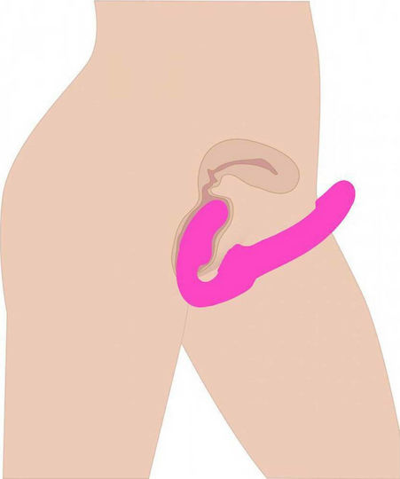 Strap U Evoke Rechargeable Vibrating Strapless Strap-On Fără bretele Strap On cu Dildo 24.1cm cu vibrație în Culoare Fuchsia