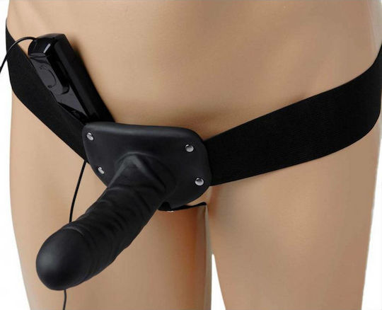 XR Harnașament cu Dildo și Vibrație în Culoare Negru
