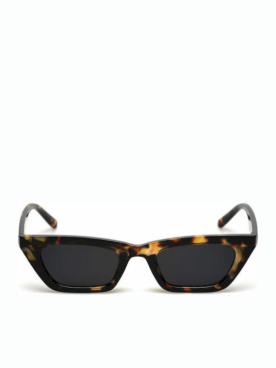 AV Sunglasses Karen Women's Sunglasses with Brown Tartaruga Plastic Frame and Blue Polarized Lens
