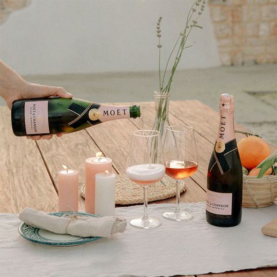 Moet & Chandon Шампанско Imperial Rose Wooden Box Сух Розе 3000мл в Кутия
