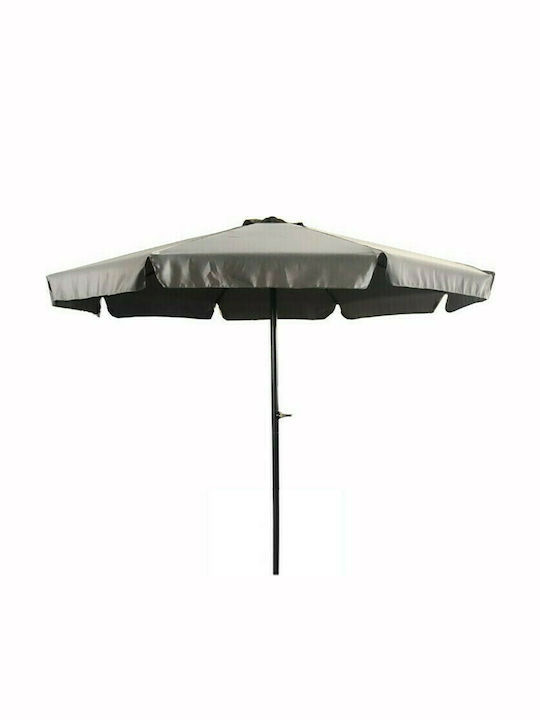 2005 Garden & Terrace Floor Aluminium Round Parasol Γκρι