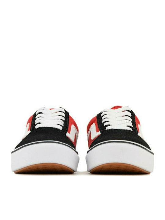 Old Skool Checkerboard Kids Sneakers Red