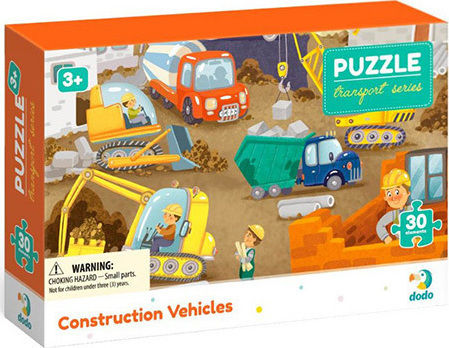 Παιδικό Puzzle Transport Series: Construction Vehicles για 3+ Ετών 30pcs Dodo