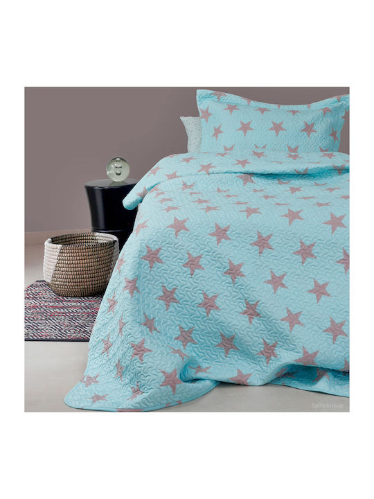 Melinen Star Σετ Παιδικές Μαξιλαροθήκες 50x70εκ. Aqua - Grey
