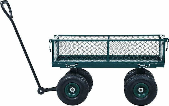 Trailer Garden Cart Four-wheel with Maximum Load Weight 250kg 84x84cm.