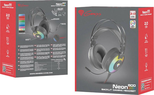 Genesis Neon 600 Peste ureche Casti de gaming cu conexiun 2x3,5mm