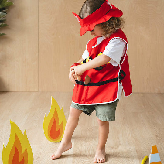 Plan Toys Σετ Πυροσβέστη από Ξύλο για 3+ Ετών