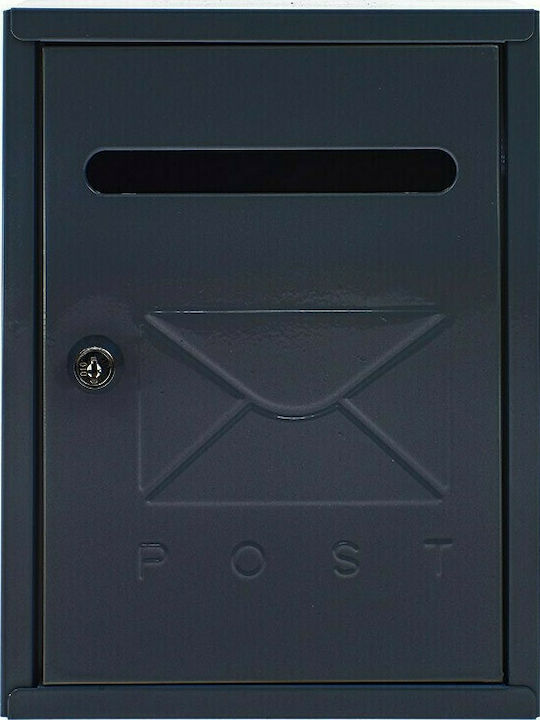 Next Γραμματοκιβώτιο Εξωτερικού Χώρου Μεταλλικό σε Μαύρο Χρώμα 20x7.5x26cm