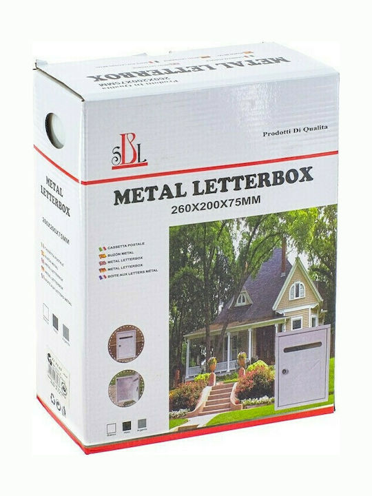 Next Outdoor Mailbox Metallic in Black Color 20x7.5x26cm 35902------2