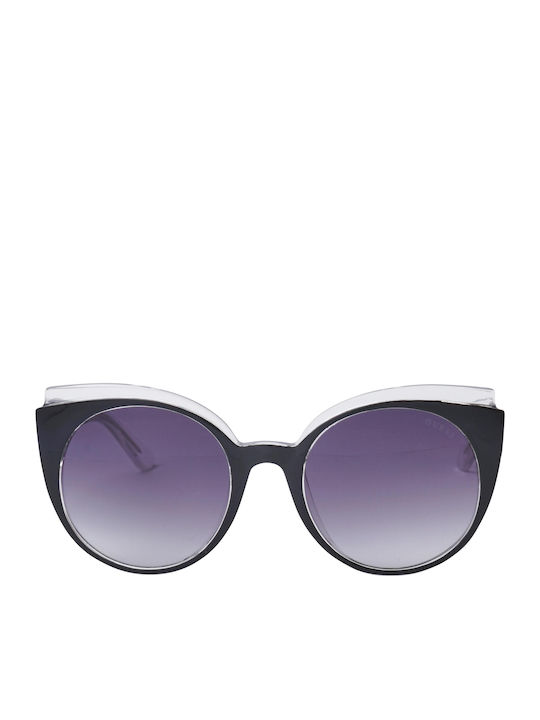 Guess Women's Sunglasses with Black Acetate Frame and Purple Gradient Lenses GU7591 03B