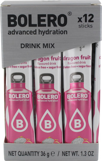 Bolero Juice Powder 500ml in Water Dragon Fruit Sugar Free 3gr 12pcs I001783