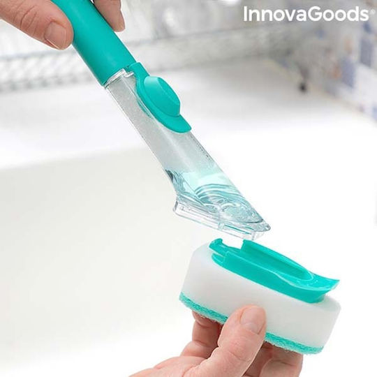 InnovaGoods Cleasy Plastic Cleaning Brush with Handle Green