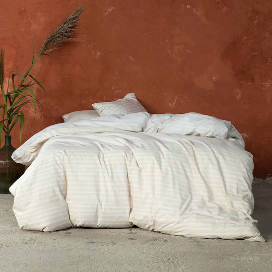 Nima Sheet Sets Single with Elastic 100x200+32cm. Evenness Beige 3pcs